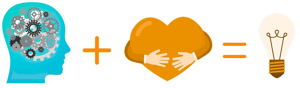 Zusammenarbeit von Kopf mit Herz ist gleich Lösung in der Psychotherapie Klagenfurt